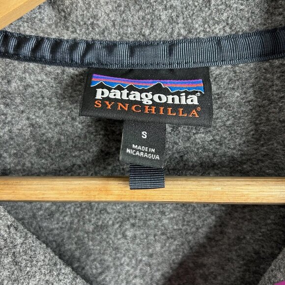 Patagonia Synchilla Snap-T Fleece Pullover Womens Small Gray Purple STY 25422 - Picture 5 of 10
